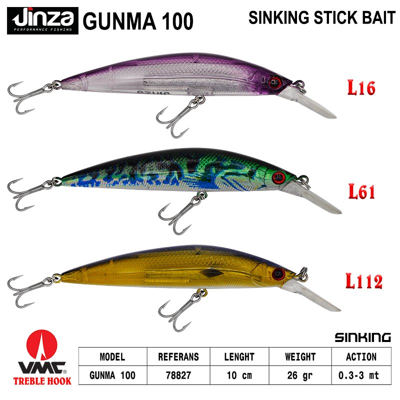 Jinza Gunma 100 mm 26 gr Maket Balık