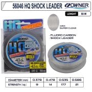 Owner 56046 Hq Shock Leader Fluorocarbon Super Clear