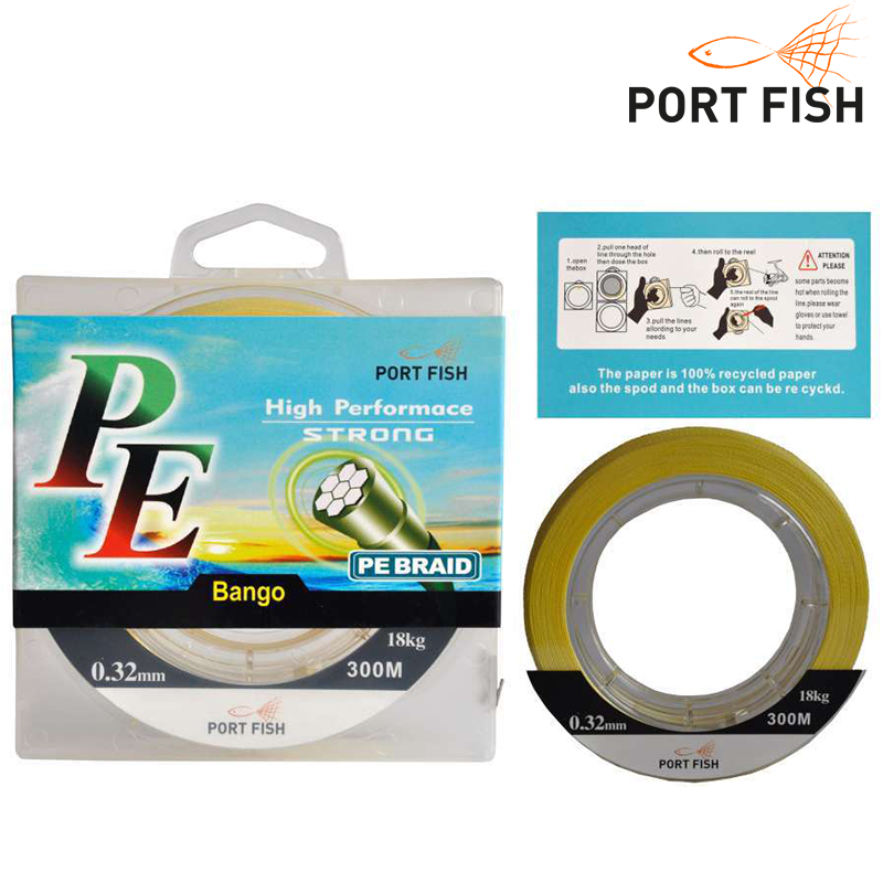 Portfish Bango 4 Kat İp Misina 150 mt Sarı