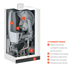 Viessmann Vitodens TREND 19KW - 25,4 KW Yoğuşmalı Kombi (Baca Dahil)