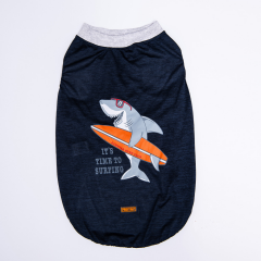 *23856-Pawstar Navy Blue Shark Büyük T-shirt 3XL-4XL-5XL-6XL-7XL Yeni Sezon