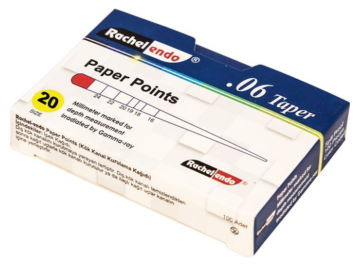 Rachel Endo Paper Points 0.06 Açılı Taper