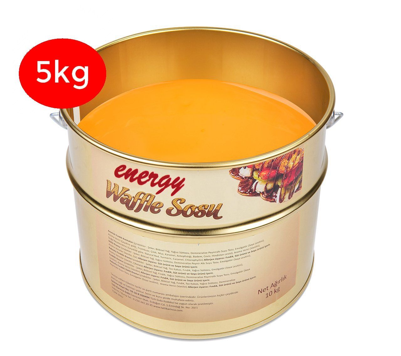 Energy Portakal Waffle Sosu - 5 Kg