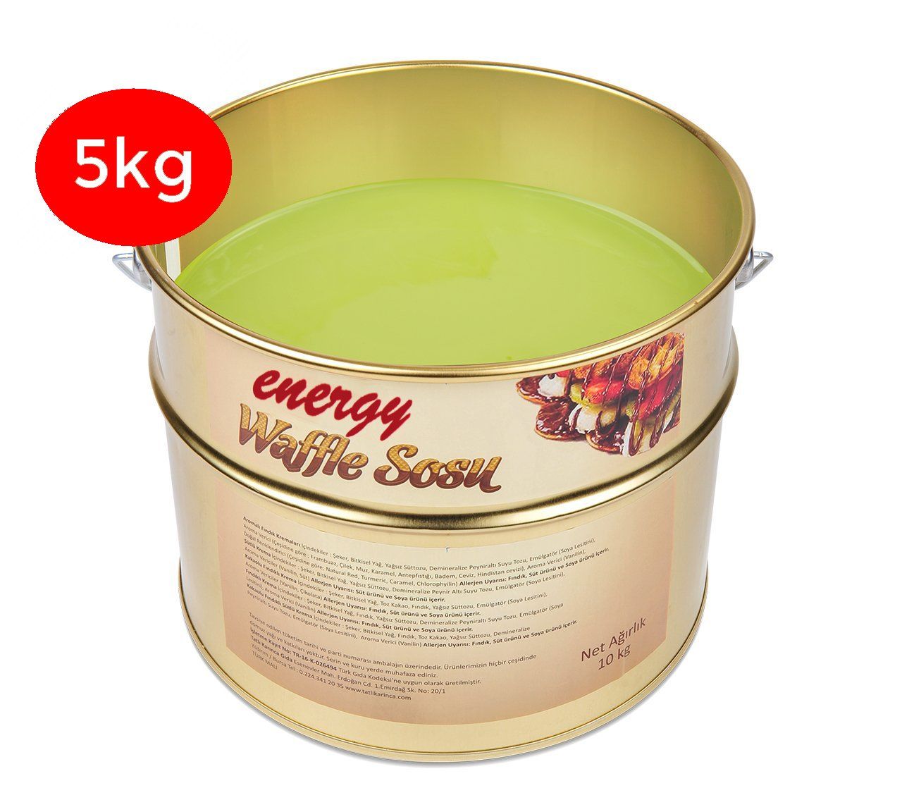 Energy Antep Fıstıklı Waffle Sosu - 5 Kg