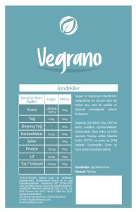 Vegrano Glutensiz Çiğ Nohut Unu 100 g