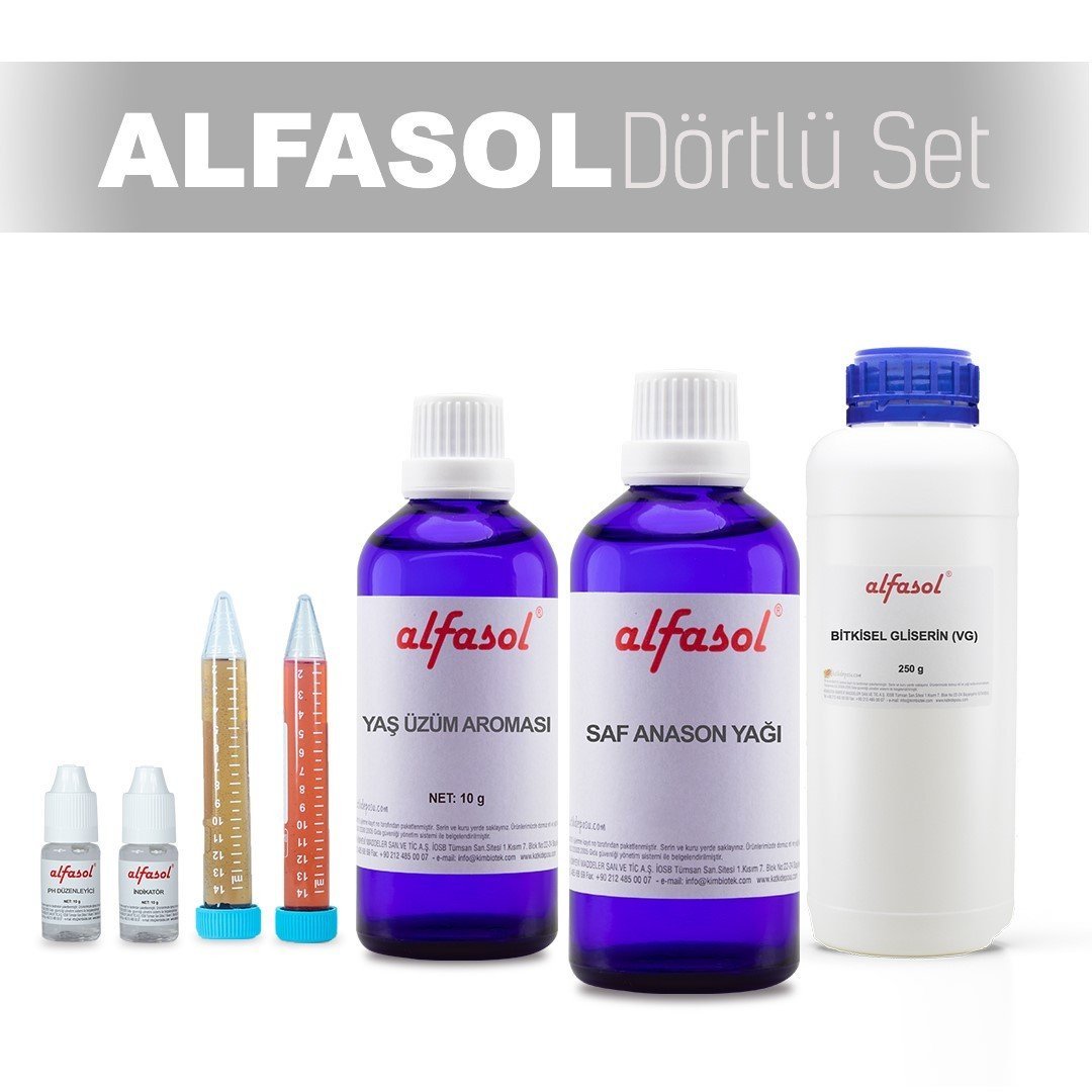 100 Gr Anason + 10 Gr Yaş Üzüm + 250 Gr Gliserin + Alkol Test Kiti