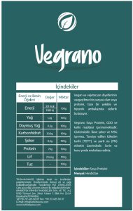 Vegrano Soya Proteini (%70'lik Protein) 3 x 100 g