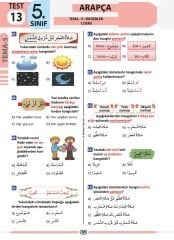 5.Sınıf Arapça Test Kitabı