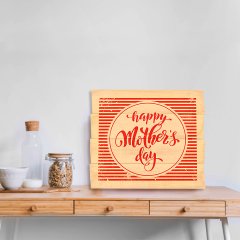 Ahşap Duvar Panosu ''Happy Mothers Day'' - Dekorasyon