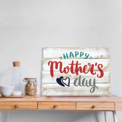 Ahşap Duvar Panosu ''Happy Mothers Day Renkli'' - Dekorasyon