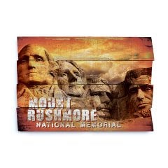 Ahşap Duvar Panosu ''Mount Rushmore'' - Ev Dekorasyonu
