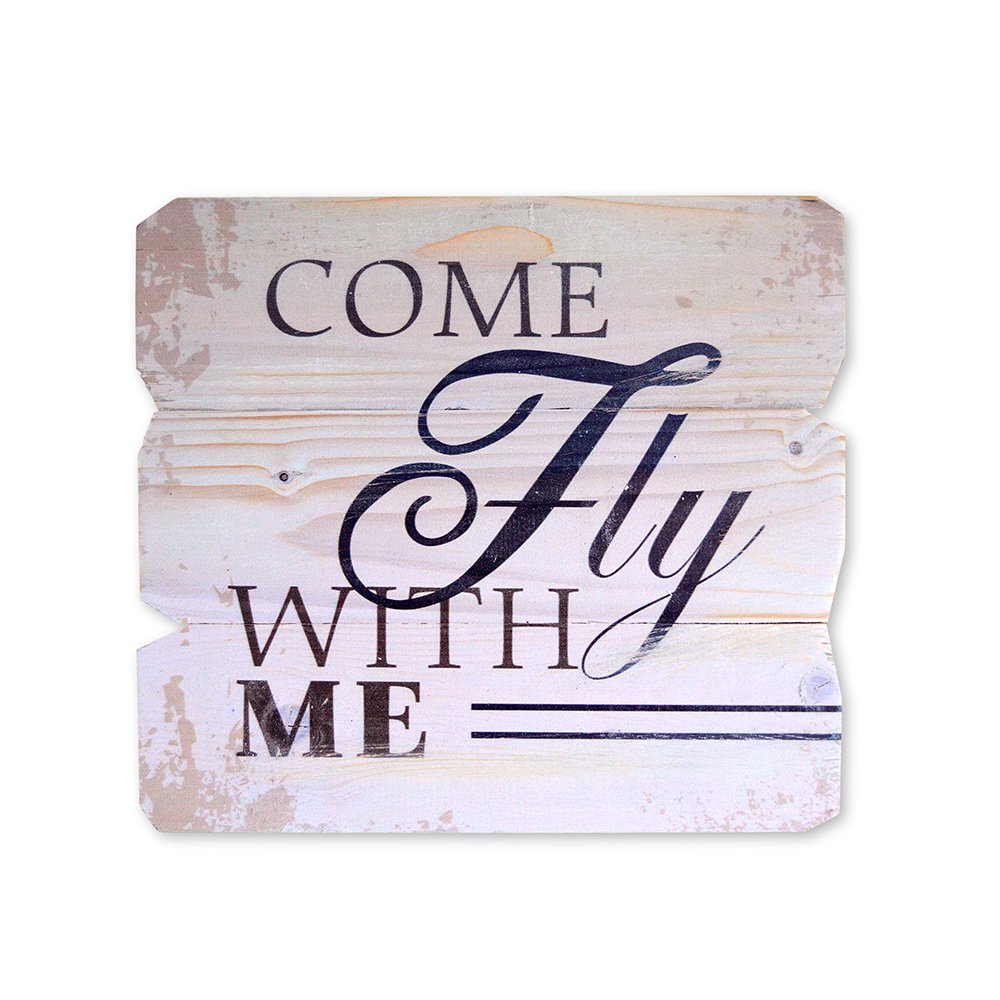 Ahşap Duvar Panosu ''Come Fly With Me'' - Ev Dekorasyonu