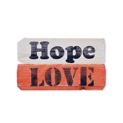 Ahşap Kelimeler ''Hope, Love'' - Ev ve Cafe Dekorasyonu