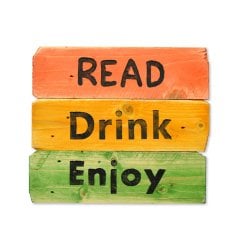 Ahşap Kelimeler ''Read, Drink, Enjoy'' - Ev ve Cafe Dekorasyonu