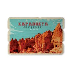 Ahşap Duvar Tablosu ''Kapadokya'' - Ahşap Dekorasyon