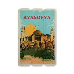 Ahşap Duvar Tablosu ''Ayasofya'' - Ahşap Dekorasyon