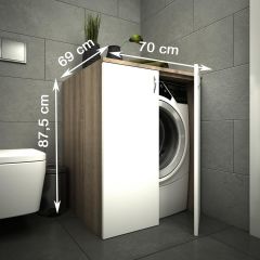 Mine Çamaşır Makinesi Alt Dolabı Sonomo/Beyaz