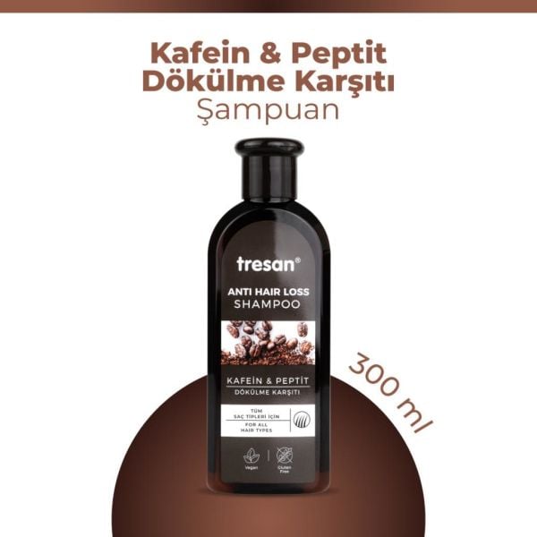 Tresan Kafein & Peptit Dökülme Karşıtı Şampuan 300 ml x2