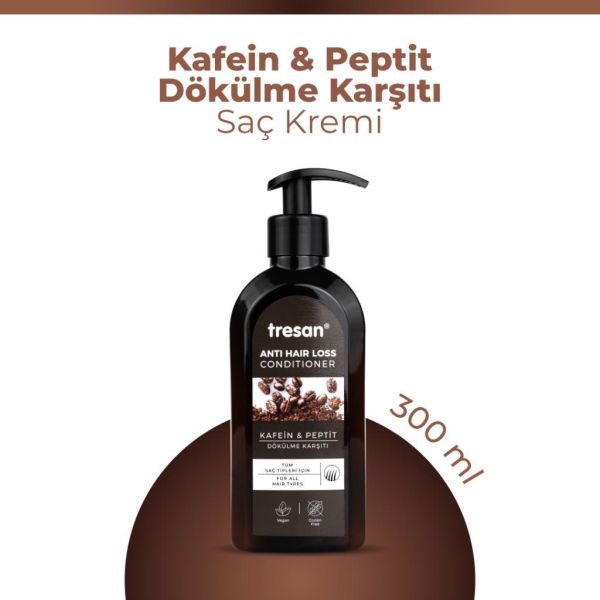 Tresan Kafein & Peptit Dökülme Karşıtı Saç Kremi 300 ml x2
