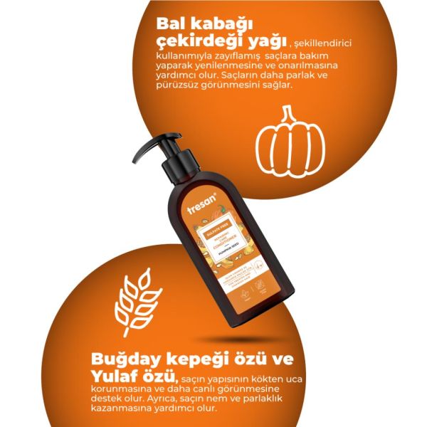 Tresan Bal Kabağı Çekirdeği Onarıcı Sülfatsız Bakım Saç Kremi 300 ml