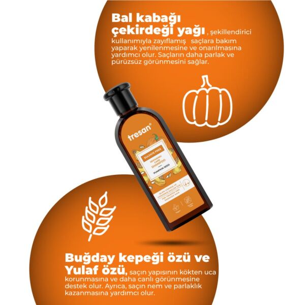 Tresan Bal Kabağı Çekirdeği Onarıcı Sülfatsız Bakım Şampuanı 300 ml