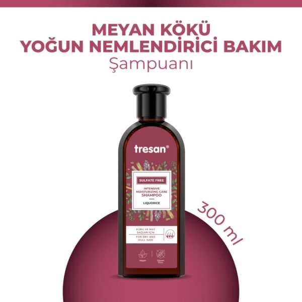 Tresan Meyan Kökü Yoğun Nemlendirici Sülfatsız Bakım Şampuanı 300 ml