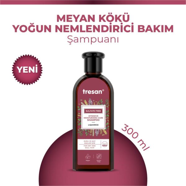 Tresan Meyan Kökü Yoğun Nemlendirici Sülfatsız Bakım Şampuanı 300 ml