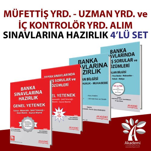 Müfettiş Yrd. - Uzman Yrd. ve İç Kontrolör Yrd. Alım Sınavına Hazırlık 4'lü Set