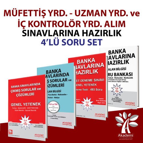 Müfettiş Yrd. - Uzman Yrd. ve İç Kontrolör Yrd. Alım Sınavına Hazırlık 4'lü Soru Set