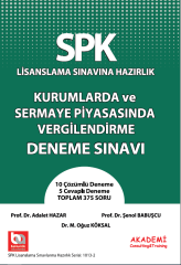 SPK Kurumlarda ve Sermaye Piyasasında Vergilendirme Deneme Sınavı