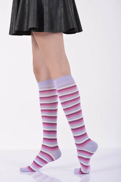 Kadın Çemberli Dizaltı Çorabı   - Lila