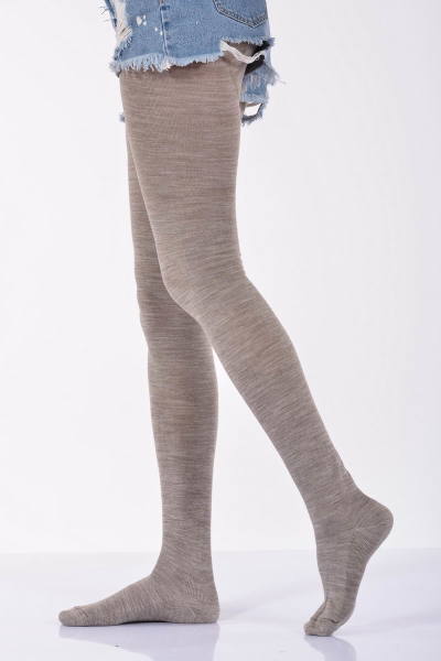 Kadın Düz Renk Külotlu Çorabı  - Bej