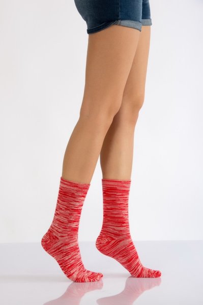 Kadın Degrade Termal Soket Çorabı  - Mercan