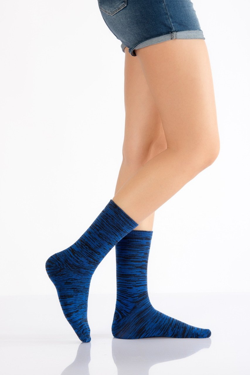 Kadın Degrade Termal Soket Çorabı  - Saks