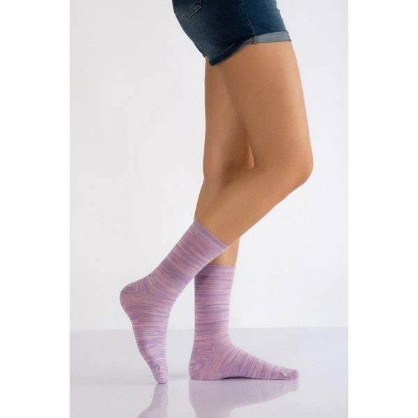 Kadın Degrade Termal Soket Çorabı  - Lila