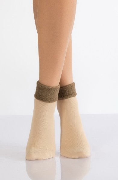 Kadın Bot Soket Çorabı  - Bej