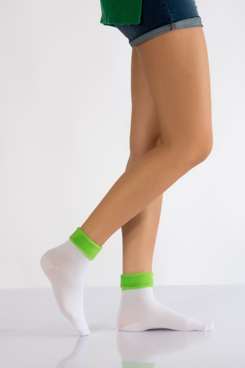 Kadın Bot Çorabı  - Beyaz