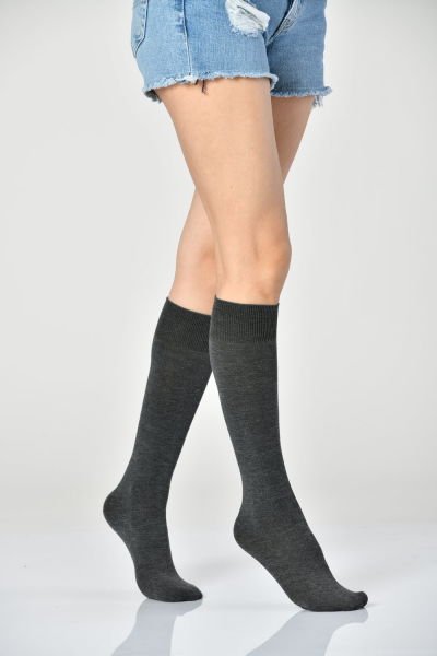 3'Lü Paket Kadın Modal Dizaltı Çorabı