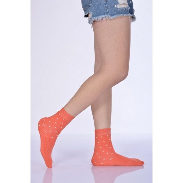 Kadın Havlu Kışlık Soket Çorabı  - Mercan