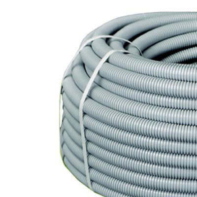 Mutlusan 40 Q Gri Plastik Spiral Boru, 25 metre