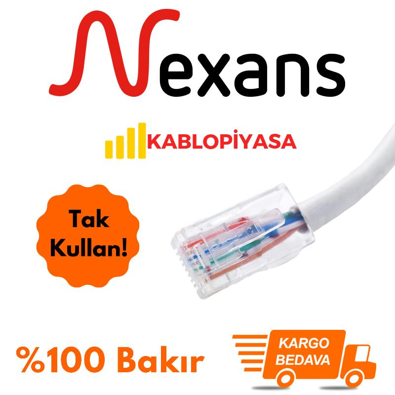 Nexans Cat6 Ethernet Kablosu 23 AWG Uçları Hazır 30 Metre