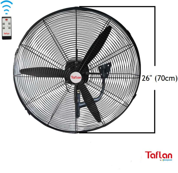 Taflan FLW-650 Uzaktan Kumandalı Sanayi Tipi Duvar Vantilatörü 180W 70cm