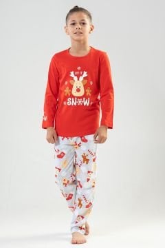 Pamuklu Erkek Çocuk Uzun Kol Pijama Takım