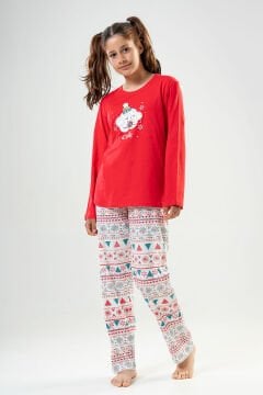 Pamuklu Kız Çocuk Uzun Kol Pijama Takım