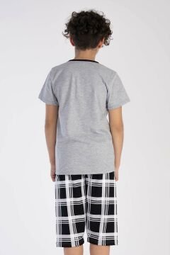 Erkek Çocuk Kısa Kol Kaprili Pijama Takım