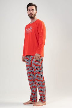Pamuklu Erkek Uzun Kol Pijama Takım