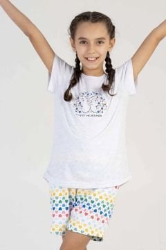 Kız Çocuk Kısa Kol Şortlu Pijama Takım