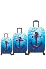 (My#65 Çapa 2) VALİZLER İÇİN KILIF SETİ (KABİN ORTA VE BÜYÜK)