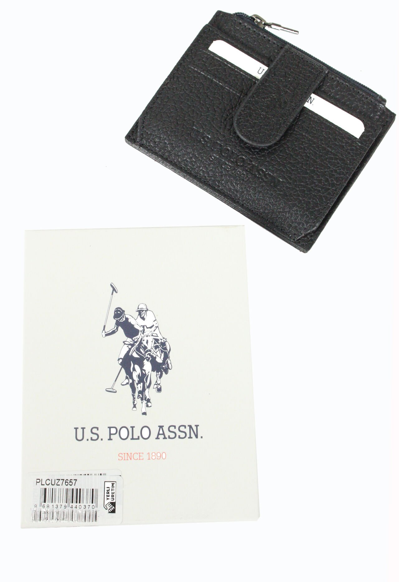 Plcuz 7657 U.S.Polo Assn.Hakiki Deri  Erkek Kartlık-Siyah