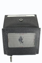 Plcuz 7657 U.S.Polo Assn.Hakiki Deri  Erkek Kartlık-Siyah